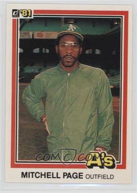 1981 Donruss - [Base] #480 - Mitchell Page