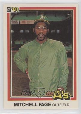 1981 Donruss - [Base] #480 - Mitchell Page