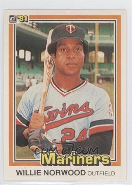 1981 Donruss - [Base] #516.1 - Willie Norwood (1980: No Trade Line)