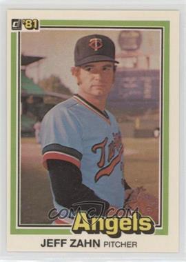 1981 Donruss - [Base] #532.2 - Jeff Zahn (1980: 4 Lines of Text)