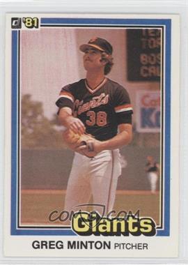 1981 Donruss - [Base] #579 - Greg Minton