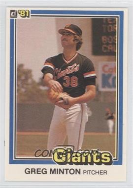 1981 Donruss - [Base] #579 - Greg Minton