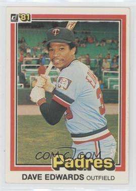 1981 Donruss - [Base] #595.1 - Dave Edwards (1980: 3 Lines of Text)