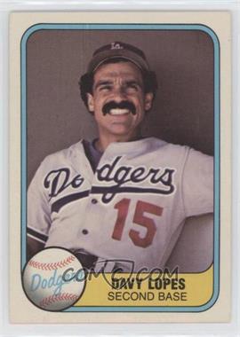 1981 Fleer - [Base] #114.1 - Davy Lopes (No Finger on Back) [EX to NM]