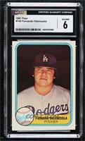 Fernando Valenzuela (Spelled Fernand on Front) [CGC 6 EX/NM]