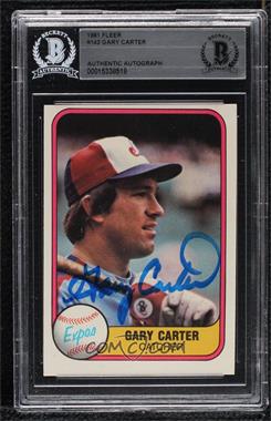 1981 Fleer - [Base] #142 - Gary Carter [BAS BGS Authentic]