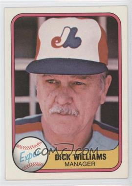 1981 Fleer - [Base] #149 - Dick Williams