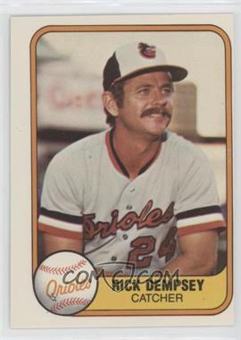 1981 Fleer - [Base] #177.2 - Rick Dempsey (Finger on Front)