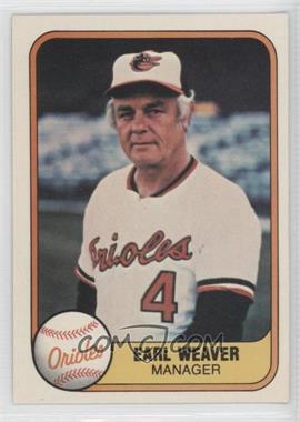 1981 Fleer - [Base] #178 - Earl Weaver