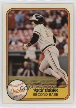 1981 Fleer - [Base] #182 - Rich Dauer