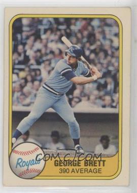 1981 Fleer - [Base] #28.1 - George Brett ("390 Average" on Front) [EX to NM]