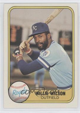 1981 Fleer - [Base] #29.1 - Willie Wilson (Batting)