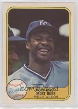 1981 Fleer - [Base] #29.2 - Willie Wilson ("Most Hits - Most Runs" on Front)