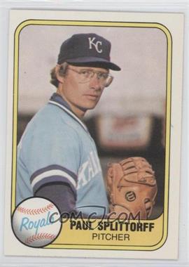 1981 Fleer - [Base] #30 - Paul Splittorff