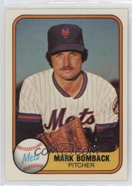 1981 Fleer - [Base] #323 - Mark Bomback