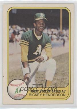 1981 Fleer - [Base] #351 - Rickey Henderson