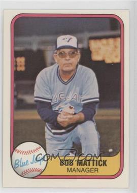 1981 Fleer - [Base] #431 - Bobby Mattick