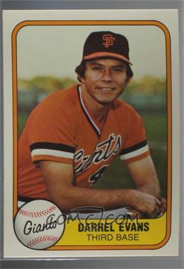 1981 Fleer - [Base] #436.1 - Darrell Evans ("Darrel" on Front) [Noted]