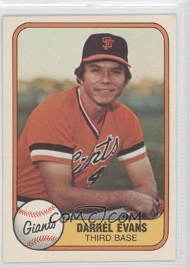 1981 Fleer - [Base] #436.1 - Darrell Evans ("Darrel" on Front)