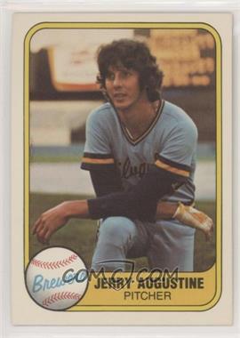 1981 Fleer - [Base] #514.1 - Billy Travers ("Jerry Augustine" on Front)