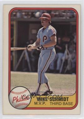 1981 Fleer - [Base] #5.2 - Mike Schmidt ("M.V.P" on Front)