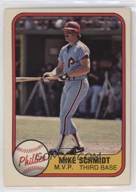 1981 Fleer - [Base] #5.2 - Mike Schmidt ("M.V.P" on Front)