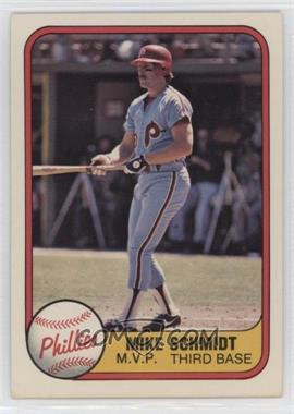 1981 Fleer - [Base] #5.2 - Mike Schmidt ("M.V.P" on Front)