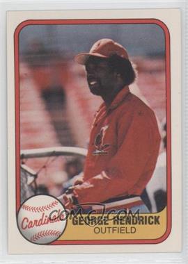 1981 Fleer - [Base] #542 - George Hendrick