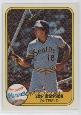 1981 Fleer - [Base] #616 - Joe Simpson
