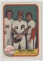 Triple Threat (Mike Schmidt, Pete Rose, Larry Bowa) (No Number on Back)