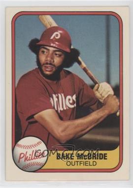 1981 Fleer - [Base] #9 - Bake McBride