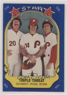 1981 Fleer Star Stickers - [Base] #43 - Mike Schmidt, Pete Rose, Larry Bowa