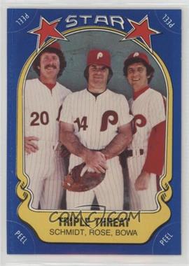 1981 Fleer Star Stickers - [Base] #43 - Mike Schmidt, Pete Rose, Larry Bowa