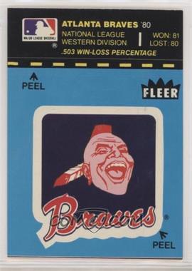 1981 Fleer Team Logo Stickers - [Base] #_ATBR.2 - Atlanta Braves (Record and Logo Blue)
