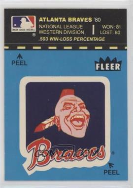 1981 Fleer Team Logo Stickers - [Base] #_ATBR.2 - Atlanta Braves (Record and Logo Blue)