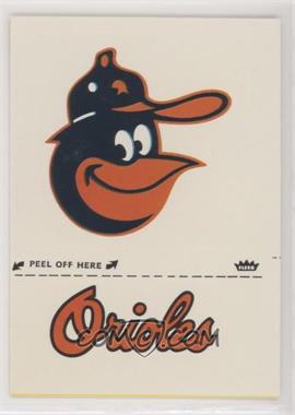 1981 Fleer Team Logo Stickers - [Base] #_BAOR.7 - Baltimore Orioles (Name and Logo)