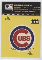 Chicago Cubs (Record and Logo; Yellow Bakground)