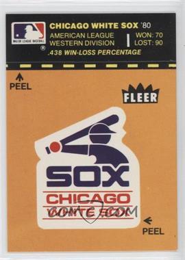 1981 Fleer Team Logo Stickers - [Base] #_CHWS.1 - Chicago White Sox (Record and Logo; 1979 All-Star Game)