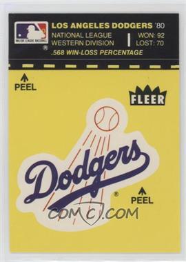 1981 Fleer Team Logo Stickers - [Base] #_LOAD.2 - Los Angeles Dodgers (Record and Logo; Yellow Background; 1966 All-Star Game)