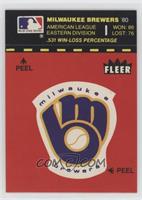 Milwaukee Brewers (Record and Logo; Red Background)