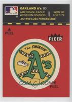 Oakland Athletics (Record and Logo; Red Background; 1974 All-Star Game)