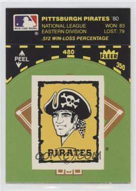 1981 Fleer Team Logo Stickers - [Base] #_PIPI.3 - Pittsburgh Pirates (Record and Logo; Green Background; 1972 All-Star Game)