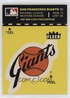 San Francisco Giants (Record and Logo; Yellow Front)