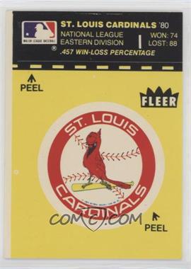 1981 Fleer Team Logo Stickers - [Base] #_STLC.1 - St. Louis Cardinals (Record and Logo; Yellow Background)