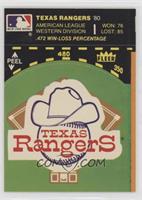 Texas Rangers (Record and Logo; Green Background)