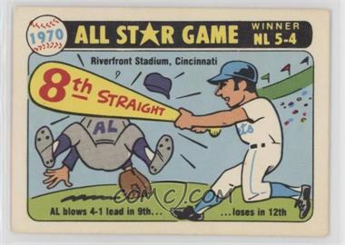 1981 Fleer Team Logo Stickers - Laughlin All-Star Game Moments - Peeled #1970 - AL blows 4-1 lead in 9th…loses in 12th