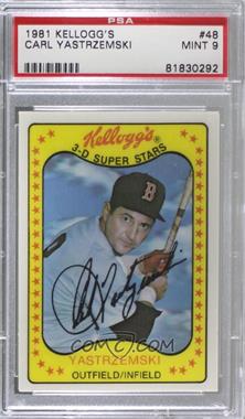 1981 Kellogg's 3-D Super Stars - [Base] #48 - Carl Yastrzemski [PSA 9 MINT]