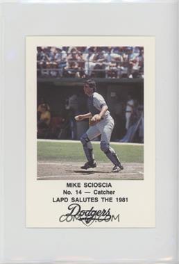 1981 Los Angeles Dodgers Los Angeles Police - [Base] #14 - Mike Scioscia [EX to NM]