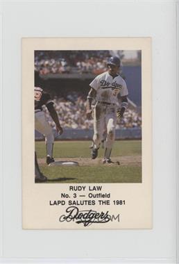 1981 Los Angeles Dodgers Los Angeles Police - [Base] #3 - Rudy Law [Noted]