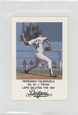 1981 Los Angeles Dodgers Los Angeles Police - [Base] #34 - Fernando Valenzuela [EX to NM]